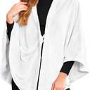 Ekouaer Flannel Faux Poncho for Women Lightweigh Blanket Warm TV Shawl Winter Coat Sweater Cape