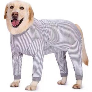 Yeapeeto Dog Onesie Surgery Recovery Suit for Large Medium Bodysuit Dogs Pajamas PJS Full Body for Shedding, Prevent Licking, Wound Protection, Cone Alternative (6X-Large (Pack of 1), Grey)