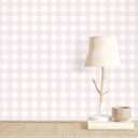Cohoo Home Pink Plaid Peel and Stick Wallpaper Boho Plaid Contact Paper for Cabinets Pink Checkered Gingham Contact Paper Self Adhesive Removable Wallpaper Bathroom Nursery Waterproof 17.3inW 197inL