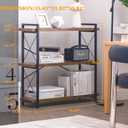 HCHQHS 3-Tier Industrial Bookshelf, 35" W x 12" D x 35" H