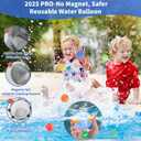 GUNTAIL 12Pcs Reusable Water Balloons,Quick-Fill Water Bombs,Silicone Water Balls For Kids Aged 3-12,Outdoor Water Ball Fights,Summer Party Supplies For Swimming Pools, Beaches,Yards Outdoor Games