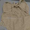 ZAFUL Halter Tankini Swimsuits for Women Lace O-Ring Cut Out Two Piece Tummy Control Swimsuits Bathing Suits (Large)