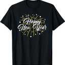 Happy New Year Tee Unisex-Kids T-Shirt Black Small, Black 