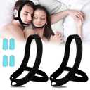 Snoring Chin Strap for Users, 2 Pack Adjustable Jaw Support Chin Strap to Keep Mouth Closed, Soft Snoring for Men Women, Lightweight Reusable, Snoring Dry Mouth, Easy Using