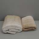 BSICPRO Bathroom Rugs and Mats Sets, 2 Piece Thick Absorbent Chenille Bath Mat Rug Set Non Slip, Soft Shaggy Bath Room Floor Mats for Bathroom, Machine Washable (Beige, 20" x 60" Plus 20" x 32")
