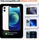 Vnnink for iPhone 12 Case & iPhone 12 Pro Case,Magnetic Matte Military Grade Drop Protection Translucent Cell Phone Cover - Slim Rugged Durable Shockproof Bumper Cover-Black