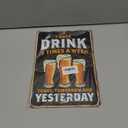 I Only Drink 3 Times A Week Rustic Vintage Beer Tinplate Sign 12x8in Bar Kitchen Decor 2 PACK