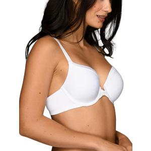 Vanity Fair Women's Illumination Front Closure Bra, 3-Way Convertible Straps, Lightly Lined Cups up to DD (36C, White)