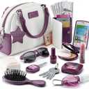 Play Purse for Little Girls - Toddler Girl Toys Includes Phone, Wallet, Fake Makeup Accessories - 3 Year Old Girl Gifts Princess Toys Dress Up Pretend Play Birthday Gift for Girls Ages 3 4 5 6 +