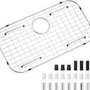 Sink Protector Grid 26-1/16" x 14-1/16", Rear Drain with Corner Radius 3-1/2", 304 Stainless Steel Material (Rear Drain)