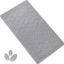 WRISIN Bathtub Mat Non Slip with Suction Cups - 100% Rubber Bathroom Mat Textured for Bath Tub Shower Safety - Soft on Touch - BPA/PVC Free - Pet Dog Bath Mat - Machine Washable - 16  28 InchGray (28" x 16" (Rectangular))