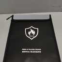 6200F Upgraded Fireproof Document Bag, 15.7" x 11.4" Faraday Bag, Water Resistant Fireproof Money Bag with Zipper, 18 Layers of Heat Insulated Materials, RFID Blocking Bag, Anti-Theft Anti-Tracking (Large, Black)