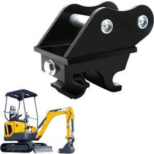 Mini Excavator Quick Coupler - Mechanical Quick Change Hitch Attachment for 0.8-3 Tons Small Diggers, Compatible Quick Connect Coupler with 25mm Hole Durable Steel Design