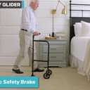 Rock Steady Rolling Side Walker. Balance Issues? No Lifting, just Push, Providing Great Maneuverability & Stability. Light Weight Ideal for Indoor & Outdoor Use. Therapist reccomend Verses a Cane.