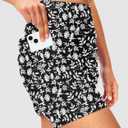Viodia Women's 18"/20" Long Swim Skirt High Waisted Modest Swimsuits Skirt Bathing Suit Tummy Control Swim Bottoms (Black, L)