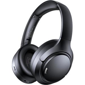 Hybrid Active Noise Cancelling Bluetooth 6.0 Headphones 120H Long Playtime, 6 ENC Mic, Over Ear Headphones Wireless, Hi-Res Audio, Memory Foam Earcup, Transparency Mode ANC Headphone for Travel Office