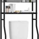 3 Tier Over The Toilet Storage Shelf, Freestanding Over The Toilet Rack, Space Saver Metal Bathroom Organizers and Storage for Small Space, Above The Toilet Storage Shelf Stand Organizer