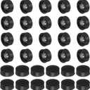 uxcell 32 Pcs Phenolic Resin Cover, 28mm Poly Seal Screw Caps Plastic Replacement Bottle Caps Thread Plastic Lids for Chemicals Food Cosmetics Bottles, Black