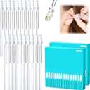 48 Pcs Earwax Removal Adhesive Swabs Ear Wax Removal Tool & Ear Cleaning Tool Kit, with Gentle Removal Stick for All Ages (Single Head)