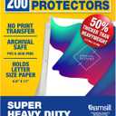 Samsill Sheet Protectors, 8.5x11 Inch Page Protectors for 3 Ring Binder, Super Heavy Duty, Clear Page Protector, Letter Size, Top Loading, Acid Free, 200 Pack