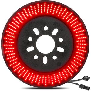 Upgraded Spare Tire Brake Light for Jeep Wrangler JL JLU 360 LEDs Super Bright 3rd Third Brake Light Plug-and-Play Rear Ring Wheel Light fit for Jeep Wrangler 2018 2019 2020 2021 2022 2023 2024 2025