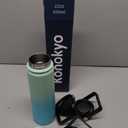 22oz Stainless Steel Bottles with 3 Lids Sport Insulated Water Bottle,Mint