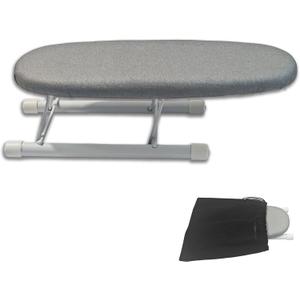 Mini Ironing Board Tabletop - Portable Folding Small Ironing Board with Black Velvet Drawstring Storage Bag, Compact Travel Iron Board for Sleeves, Collars and Small Areas