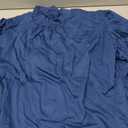 LUYAA Puff Long Sleeve Shirts for Women Tops Dressy Casual Frill Mock Neck Smocked Cuffs Blouses (XX-Large, Blue)