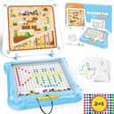 Aikmi 2 in 1 Magnetic Color and Number Maze - Magnetic Drawing Board for Kids Toddler, Montessori Toy for 3+ Year Old, Educational Preschool Learning Car Travel Toy for Kid Age 4 5 6 Girl Gift Boy