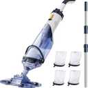 Handheld Pool Vacuum, JESIMAIK Rechargeable Pool Vacuum Cleaner with 18.5 GPM, 60 Min Runtime, Telescopic Pole, Ideal Cordless Pool Vacuum for Above Ground Pool, Inground Pool, Spas, Hot Tubs