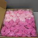 Pink Roses Artificial Flowers,200PCS Fake Foam Roses 1.97in Artificial Roses with Crystal for Craft DIY Wedding Party Home Decoration(Mixed Pink Colors)