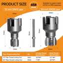 pvc pipe threading tool - integrated internal & external pipe cutter for pvc/plastic pipes with drill compatibility and multi-size adaptability.(Please switch the electric drill to low speed mode)
