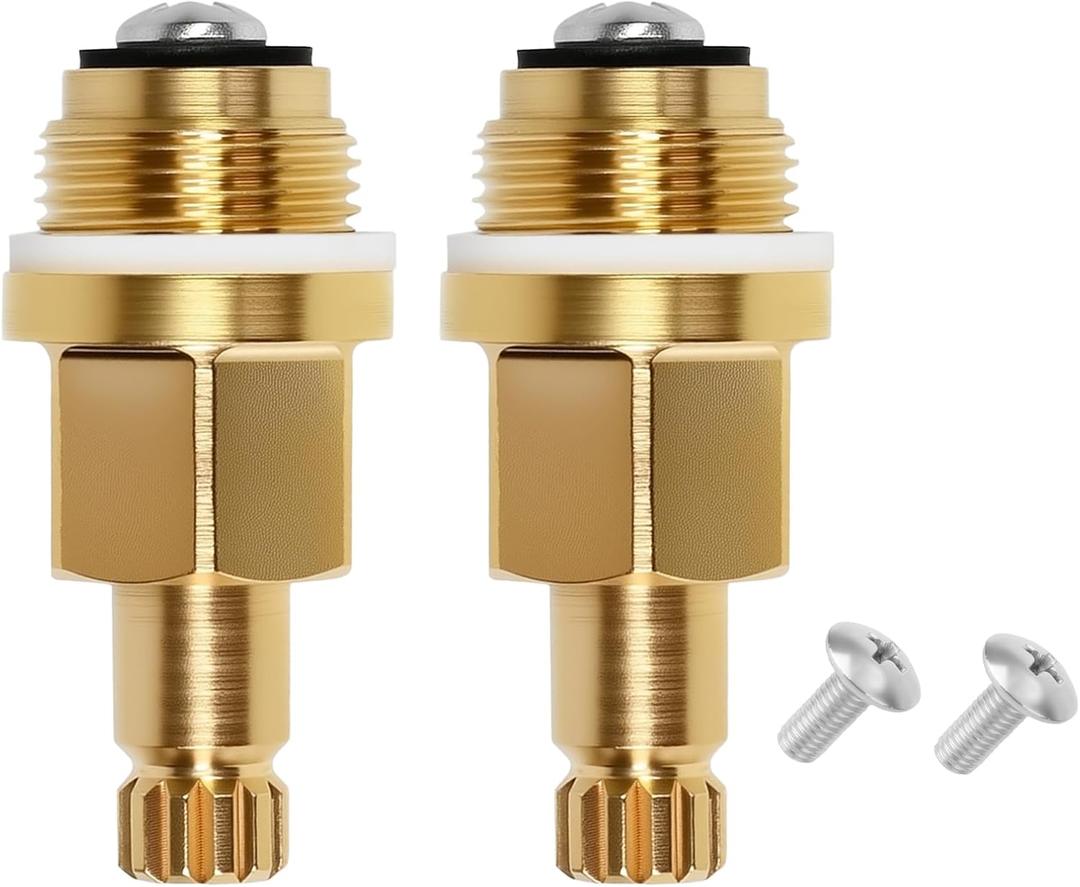 Outdoor Faucet Stem Replacement Parts Brass Assy and One-Piece Bonnet Hose Faucet Valve Cap for Arrowhead PK1100 Faucet Stems 2 Pack