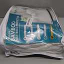 PlushDeluxe Premium Bamboo Mattress Protector  Queen Size, Waterproof, & Ultra Soft Breathable Noiseless Washable Bed Mattress Cover for Comfort & Protection - White