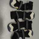 Dog Shoes for Large Small Medium Dogs, Dog Snow Boots Winter, Dog Booties and Paw Protectors to Prevent Licking, Anti-Slip Dog Shoes with Reflective for Hot Pavement,Hardwood Floors, Hiking (Size 2) (Size 2 (For Width 1.6"-1.8"), Thin wool-Black)