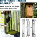 Blulu 2 Sets Bird House Hanger Bracket Stable Rust Proof Galvanized Steel Mounting Bracket for Securing Bird Houses Nesting Boxes Feeders, Quickly Remove for Cleaning (Silver)