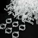 200 Pcs Plant Support Garden Clips, Tomato Clips, Crop Clips for Vine Vegetables, Fixing Tomato, Sweet Pepper, Eggplant, Makes Plants Grow Upright and Healthier (White)