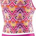 Speedo Girl's Sporty Splice Tankini 2 Piece Swimsuit 12