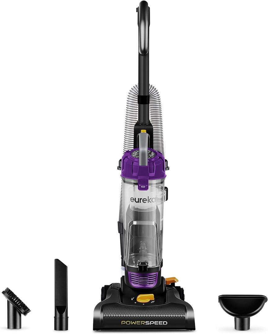 Eureka NEU182B PowerSpeed Bagless Upright Vacuum Cleaner, Purple (NEU182B with Washable Filter)