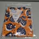 Men Halloween Shirt Fun Pumpkin Print Button Up Shirts Casual Hawaiian Short Sleeve Shirt Holiday Aloha Shirts (Orange, XL)