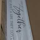 And So Together They Built A Life They Loved Wall Decor 40X15 Rustic Master Bedroom Large Wood Framed Sign Above Bed Modern Farmhouse Quotes Couple Wall Art Over Bed Hanging Decoration (White)