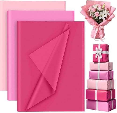 PLULON 90 Sheets Pink Tissue Paper for Gift Bags, Colored Gift Wrapping Paper Tissue Bulk for Crafts Packaging Birthday Baby Shower, Wedding Holiday Flower Bachelorette Bridal Party Decorations PLULON 90 Sheets Pink Tissue Paper for Gift Bags, Colored Gift Wrapping Paper Tissue Bulk for Crafts Packaging Birthday Baby Shower, Wedding Holiday Flower Bachelorette Bridal Party Decorations