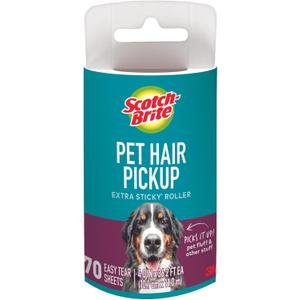 Scotch-Brite Pet Hair Roller: 4 in. Width (Natural) / 70 Sheets Refill