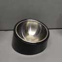SuperDesign Mess Free 15 Slanted Bowl for Dogs and Cats, Tilted Angle Bulldog Bowl Dog Feeder, Non-Skid & Non-Spill, Easier to Reach Food M/1 Cup Dark Black