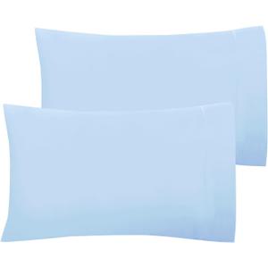 Mejoroom Hotel Luxury Queen Pillowcases  Microfiber 20x30 inches Pillow Cases Set of 2  Soft, Cozy and Breathable Pillow Covers with Envelope Closure(2Piece, Queen/Standard, Light Blue)