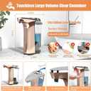 Automatic Soap Dispenser, PZOTRUF Touchless 17oz/500ml with Upgraded Infrared Sensor, 5 Adjustable Soap Dispensing Levels, Liquid Hand Soap Dispenser for Bathroom (Rose Gold)