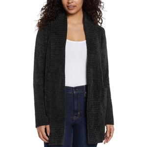 Orvis Womens Cardigan Sweater Chenille Pockets Soft Open-Front Midweight (Small, Black)