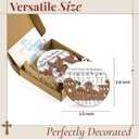 2 x 5 Pcs Wooden The Nativity Story Ornaments Set, Christian Religious Gifts for Women, Kids, Valentines Day Gifts for Mom, Merry Christmas