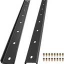 Sanbege 2 Pack C Channel Steel with Bolts, 30" Long x 1/2" Leg Support Bracing, Hidden Metal Brackets for Live Edge Table Top, Slab Furniture, Woodworking (Black)