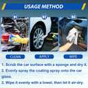 Car Coating Spray, 17.6 oz Quick Effect Coating Agent, Oil Film Emulsion Glass Cleaner, Polish Spray Waterless Wash Wax, Spray Wax Polish for Car Scratches(1PC+Sponge+Cloth)